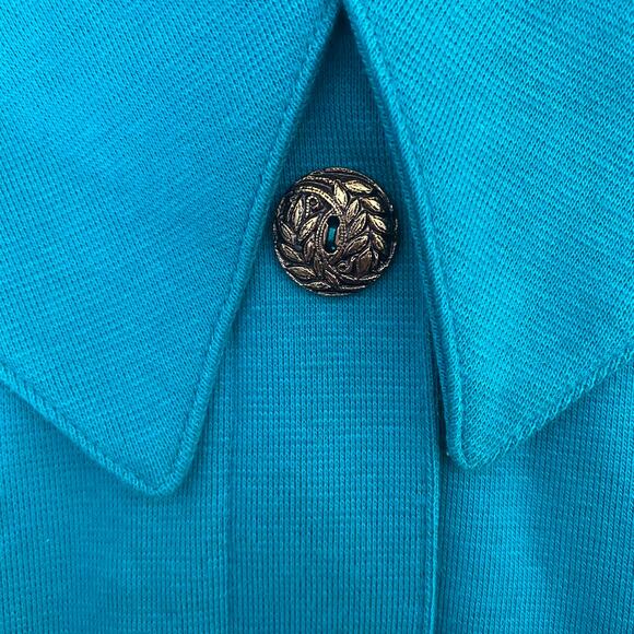 Compagnie Internationale Express Vintage Turquoise Sweater Dress Size L - Picture 8 of 9